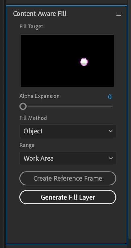 After Effects Content Aware Fill