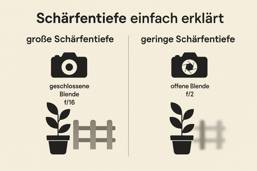 Infografik zur Schärfentiefe